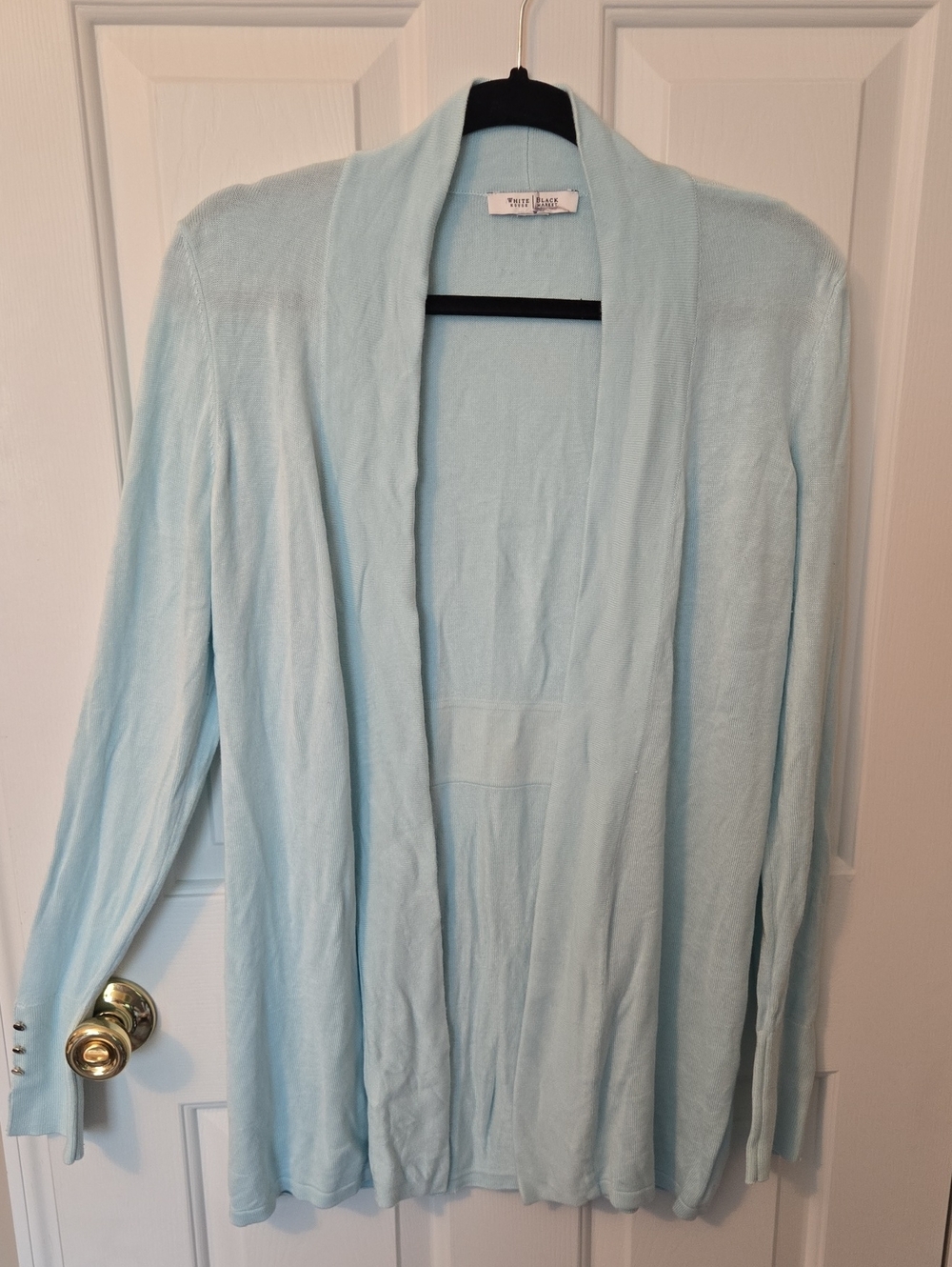 White House Black Market Light Green Open Front Cardigan